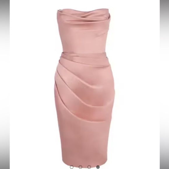 NWOT Blush Satin Corset Dress. Size S. Never been worn. - Picture 4 of 7
